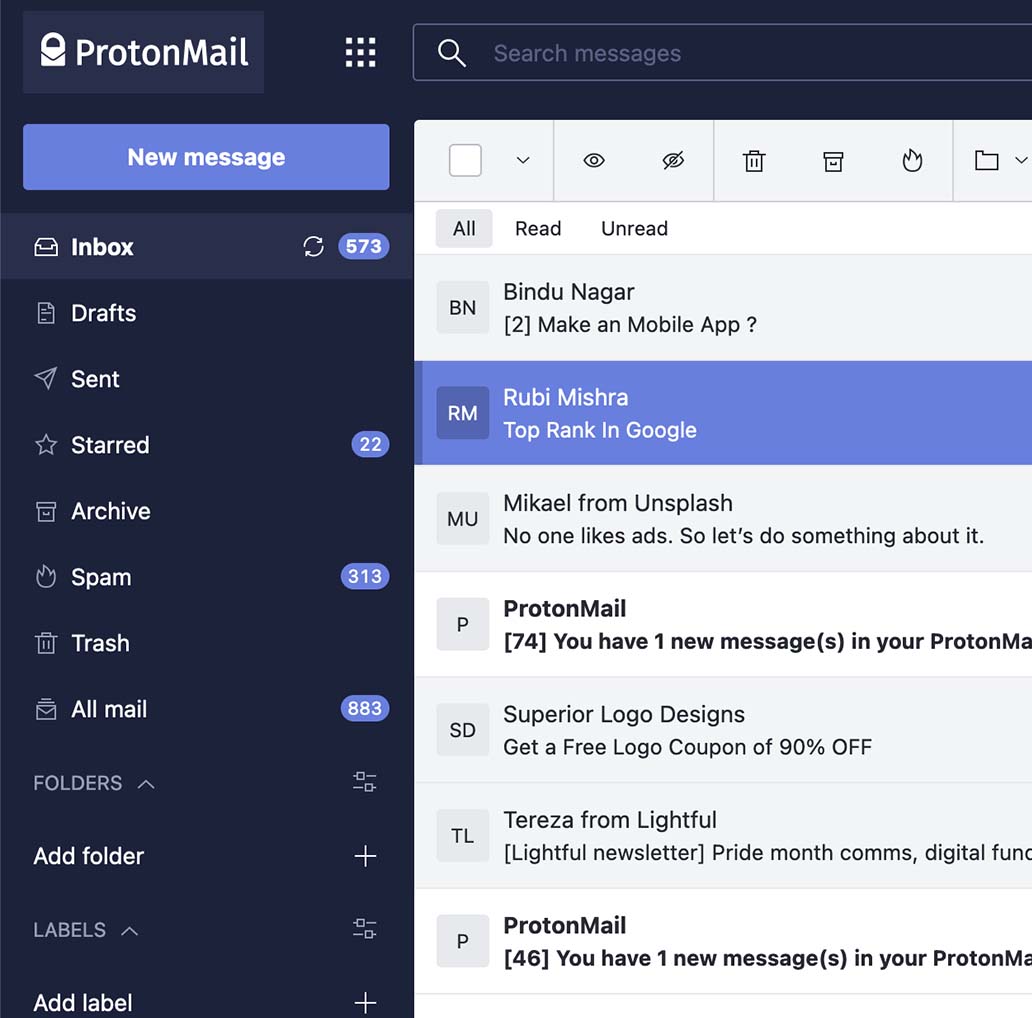 Взломать почтовый ящик ProtonMail